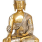 Lord Buddha Decorative Statue Idol Murti Sitting Pose - (Brass, Height 8")