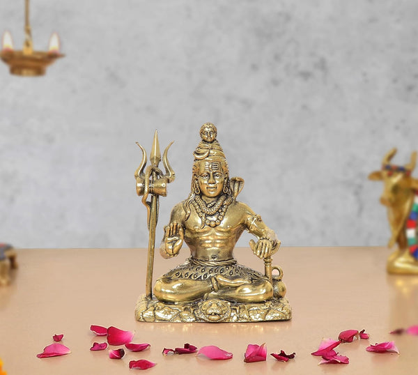 Superfine BrassLord Shiva Aashirwaad Mudra Murti (Height : 4.5 Inch)