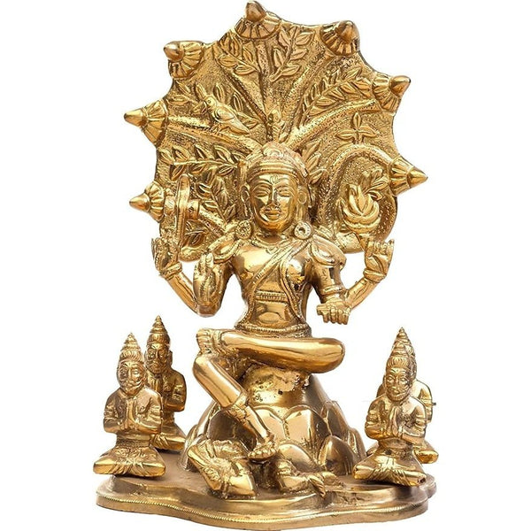 Brass Dakshinamuri Shiva, Height: 9"