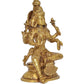 Brass Lakshmi Idol Laxmi Goddess Lakshmi Sitting Statue for The Puja Temple at Home Decor Office (Height: 8 Inch)