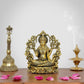 Bronze Lakshmi Laxmi Statue Idol Murti for Home Temple Office Mandir, (Height: 4 Inch)