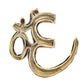 Brass OM Wall Hanging Sculpture (Height: 8 Inch) Multicolor