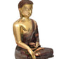 Brass Dhyan Mudra Buddha Statue - Handcrafted Spiritual Decor for Home Decor and Office Decor - Meditating Buddha Idol (Height 11 Inch)