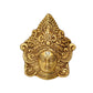 Brass Maa Durga Face Idol Wall Hanging Good Luck for Temple Home and Office Dust Brown Height 4 Inches