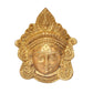 Brass Maa Durga Face Mask Idol Wall Hanging Good Luck for Temple Home Door Mandir and Office Dust Brown (Height 6 Inch)