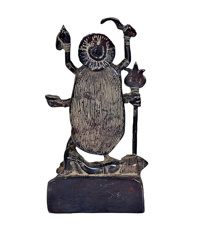 Brass Maa Kali Statue Idol Murti, Height : 8 inch