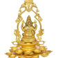 Brass Ganesha Diya Lamp Idol Murti Statue for Temple Home Decor | Diwali | Height : 11 Inches (20 Diya Holder)