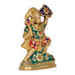 Brass Hanuman JI with Mountain Statue Idol Sculpture Statue Home Decor (Height: 6 Inch)