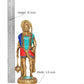 Brass Hanuman Standing with Gada Hanuman Idol - Hindu Deity Statue for Home Temple Office Decor (Height: 10 Inch)