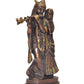 Brass Radha Krishna Idol Statue for Home Decor and Pooja Mandir Temple Office Decor (Height 8 Inch)