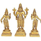 Brass Vishnu BhuDevi Sridevi Statue Idol for Home Decor Temple | Height : 6 inches (Large)