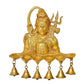 Brass Shiva Wall Hanging Lamp with Bells Diya Diwali Lamp Puja Deepak Deepam (Height 12 Inch)