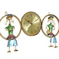 Iron Wall decor with Clock musician Wall Hanging for Home Decor (Height 11 Inch)