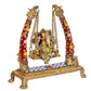 Brass Ganesha Playing On Swing Ganesha Jhula Decorative Showpiece Multicolour (Height 10 Inch)