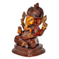 Brass Lord Ganesha Ganpati Idol Vinayak Religious Statue Murti Height 14 Inch