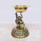 Brass Elephant Oil Lamp Diya for Home Pooja Antique Items Gift Items Deepam Diwali Home and Office Decor (Height: 5 Inch)