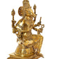 Brass Goddess Varahi Idol Figurine Eight Armed Sculpture Showpiece Home Temple Office Golden Height 13.5 Inches