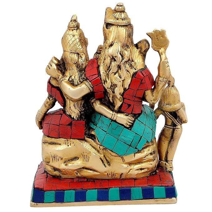 Brass Shiv Parivar Murti (Height 5.5 Inches)