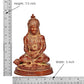 Brass Meditating God Hanuman with Ramayan Idol Sculpture Statue (Height: 7.5 Inch)