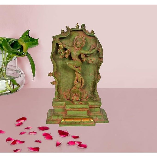Brass Gajasura Samhara - Shiva Idol (Height: 10 Inches)
