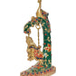 Brass Ganesha Jhula with Peacock Ganapati Statue on Swing Ganesh for Home Decor and Mandir Pooja (Height 9.5 Inch)