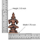 Copper Seated Dhanvantari Statue - Lord of Ayurveda Idol for Home Temple and Healing Decor and Pooja (Height 3.5 Inch)