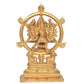 Brass Sudarshana Vishnu Statue with Yoga Narasimha on Reverse for Home Decor Office Mandir Pooja Showpiece (Height 7 Inch)