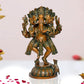 Brass Dancing Panchmukhi Ganesha Statue Home Temple Office Figurine Showpiece Multicolour (Height 15 Inch)