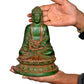 Brass Buddha Statue in Meditation Pose Sitting On Base, Height : 8 Inches