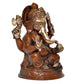 Brass Lord Ganesha Idol Ganesh Statue Decorative Sculpture for Home Decor Office Mandir Pooja Showpiece (Height 8 Inch)