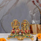 Metal Laxmi Ganesh Statue Goddess Lakshmi and Lord Ganesha Idol for Home Decor and Pooja - Hindu Deities Figurine (Height 4 Inch)