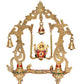 Brass Ganesha Playing On Swing Ganesha Jhula Decorative Showpiece Multicolour (Height 14 Inch)