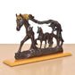 Resin Horse with Baby Horse showpiece (Height 8.5 Inch)