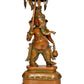 Brass Ganesha Holding Parasol in One Hand Statue Idol Sculpture Statue Home Decor (Height: 16 Inch)