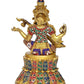 Brass Saraswati Seated on Lotus - Handcrafted Hindu Goddess Saraswati Idol for Home Decor and Pooja (Height 14 Inch)