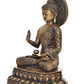 Brass Dhyan Mudra Buddha Statue - Handcrafted Spiritual Decor for Home and Office Decor - Meditating Buddha Idol (Height 11 Inch)