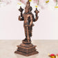 Copper Lord Vishnu Idol Vishnu Standing Statue for Home Decor mandir PoojaTemple Showpiece, (Height 5 Inch)