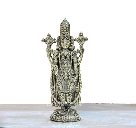 Bronze Lord Tirupati Bala Ji Idol Statue for Home Temple Office Figurine Showpiece (Height 6.5 Inch)