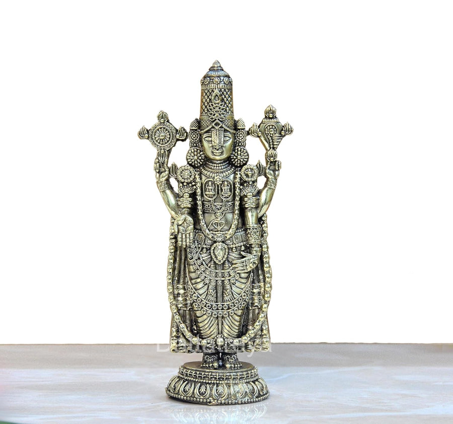 Superfine Brass Lord Tirupati Bala Ji Idol Statue for Home Temple Office Figurine Showpiece (Height 6.5 Inch) Craft Detail
