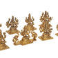 Brass Goddess Ashtalakshmi Statue Ashta Lakshmi (Set of 8) Asthalakshmi for Diwali Puja Mandir Temple Vastu Home Office Decor (Height 3.5 Inch)