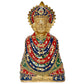 Brass Baba Khatu Shyam ji Idol Statue Showpiece for Home Decor and Pooja Decoration (Height: 11.5 Inch)