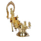 Goddess Mariamma Brass Idol with Wick Lamp Statue Showpiece Form Temple Puja Mandir Golden Height 18 Inches