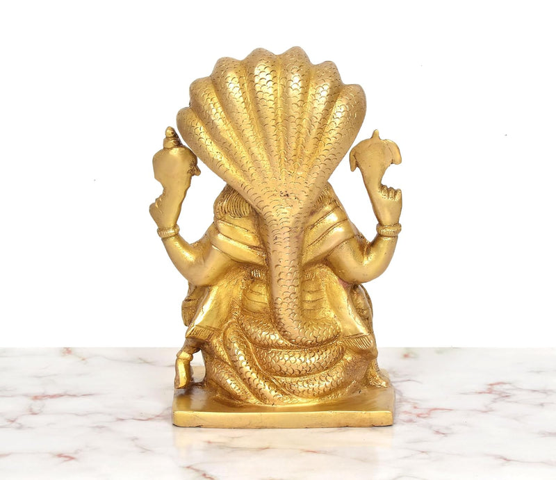 Brass Narasimha Statue Killing Hiranyakashipu (Height: 9 inch)