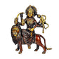 Brass Idol/Statue of MATA Sherawali/Maa Durga for Home & Office Temple 9 Inches