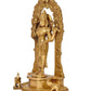 Brass Lakshmi Laxmi Statue Standing Idol Murti for Home Temple Office Mandir, (Height: 9.5 Inch)