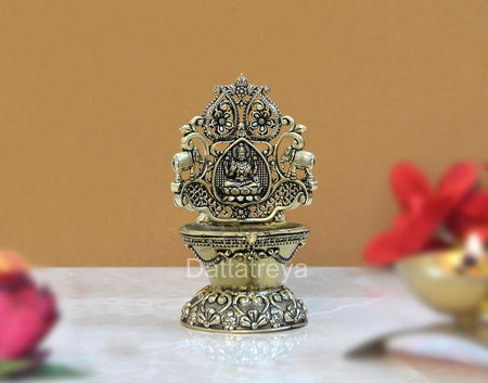 Superfine Brass Laxmi Diya Oil Lamp (Height 4 Inch)
