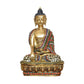 Brass Dhyan Mudra Buddha Statue Handcrafted Spiritual Decor for Home and Office Decor Meditating Buddha Idol (Height 8 Inch)