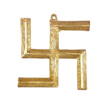Messing Wandbehang in Form eines Hakenkreuzes mit Aufhängeloch oben