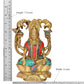 Brass Gaja Lakshmi Statue Laxmi with Elephants Home Temple Office Figurine Showpiece (Height 7.5 Inch)