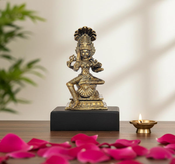 Panchaloha Mariamman Devi Goddess Durga Idol (Height:3 Inch)
